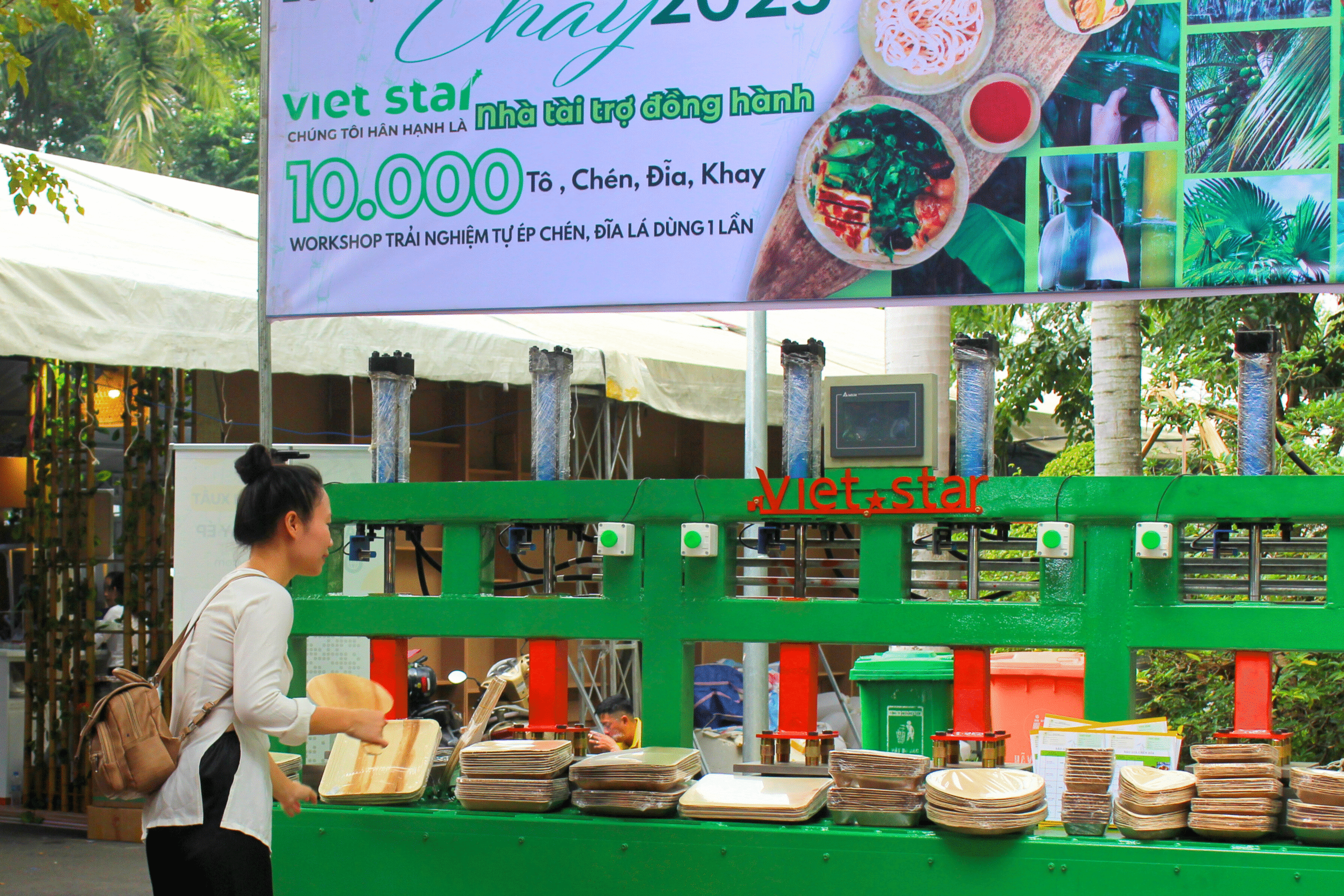 Máy ép mo cau tại lễ hộ chay 2025