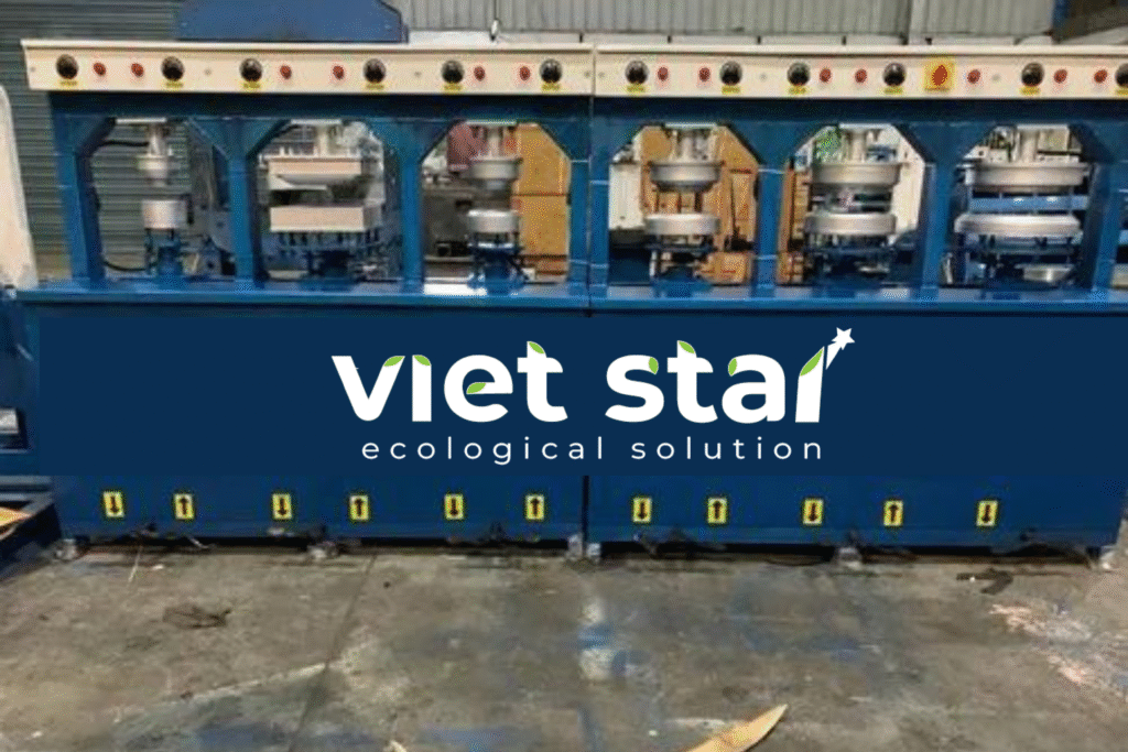 Máy ép chén dĩa khay hộp từ lá và mo